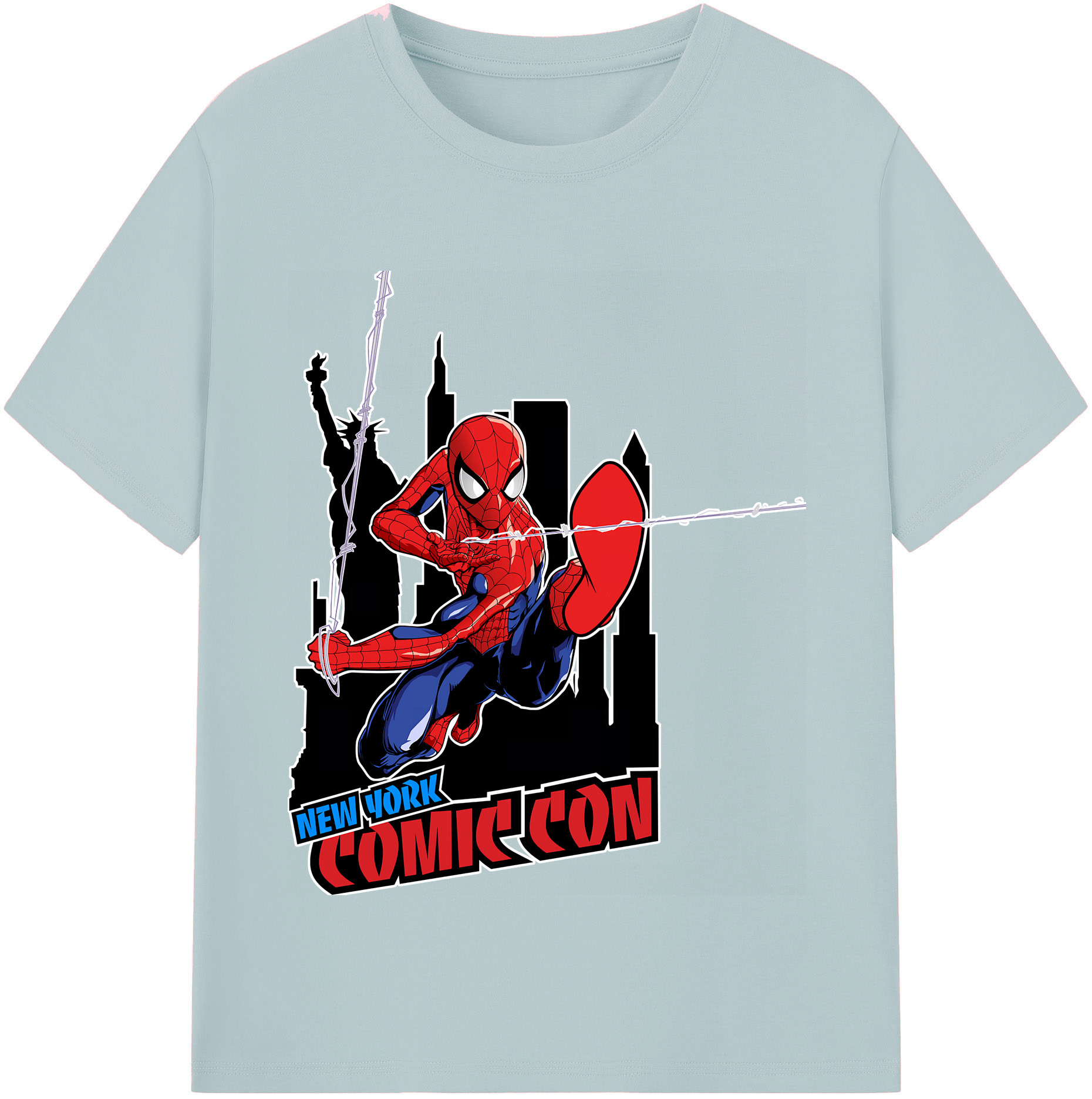 （画像用） Spider Man スパイダーマン 綿100％半袖Tシャツ（フロントプリント）